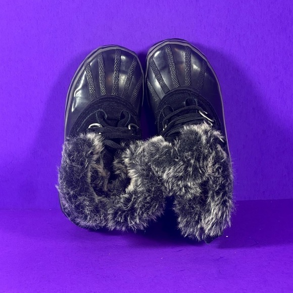 KHOMBU Girls Black Steel Shank Snow Boots Size 13 - Picture 6 of 10